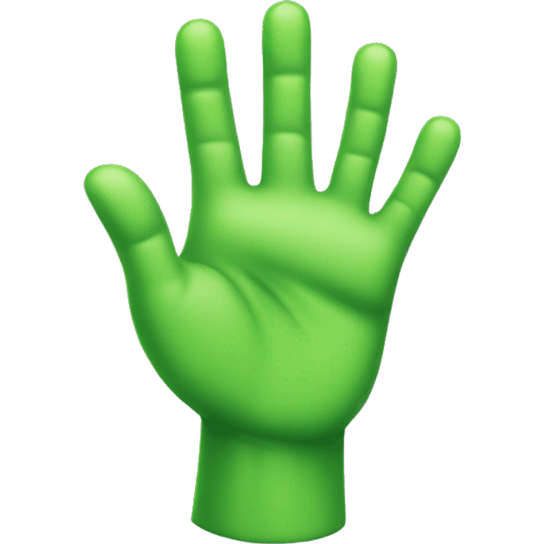 Green hand emoji