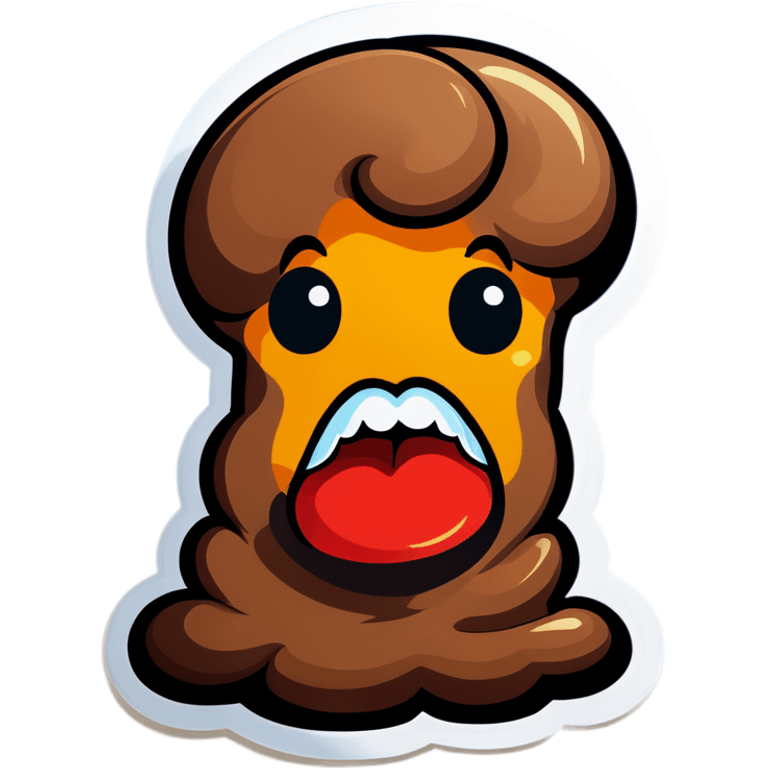 Insane poop emoji