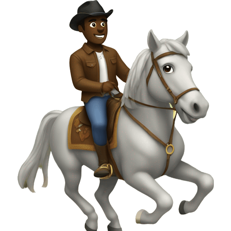 Diddy riding a horse emoji