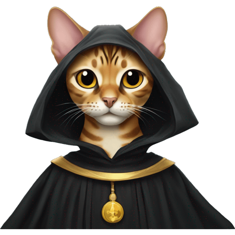 Bengal cat dressed as emperor palpatine emoji