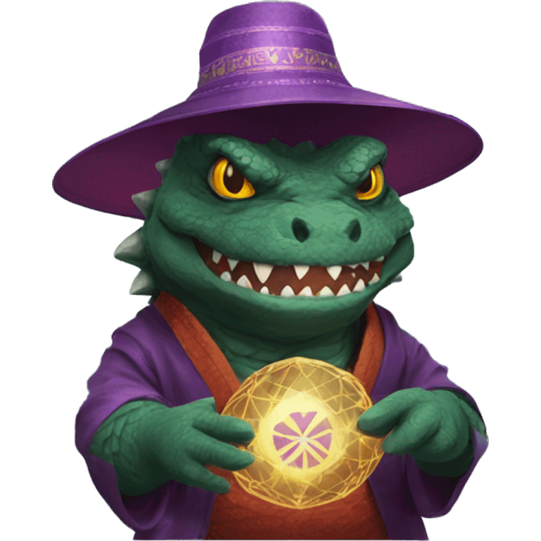 Godzilla dressed as a fortune teller  emoji