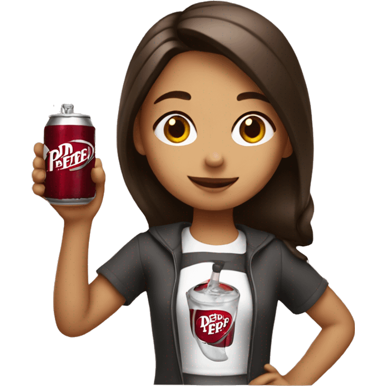 girl drinking dr pepper emoji