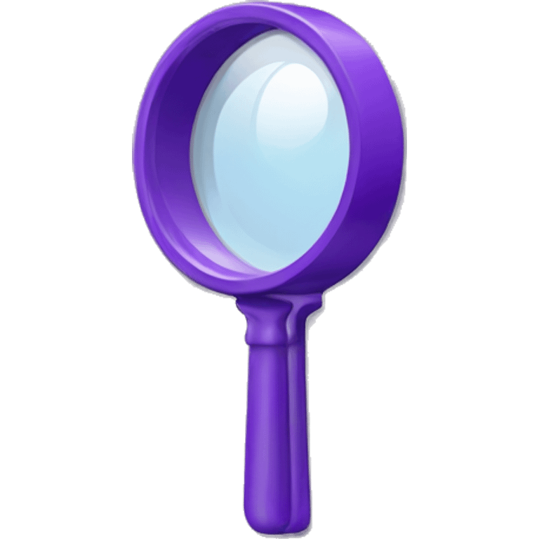 purple magnifying glass with clear lens 2d  emoji