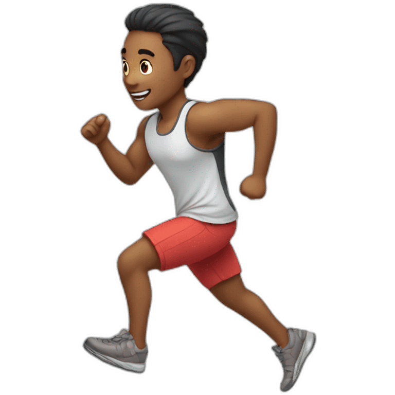 Running from the side in casual attire emoji