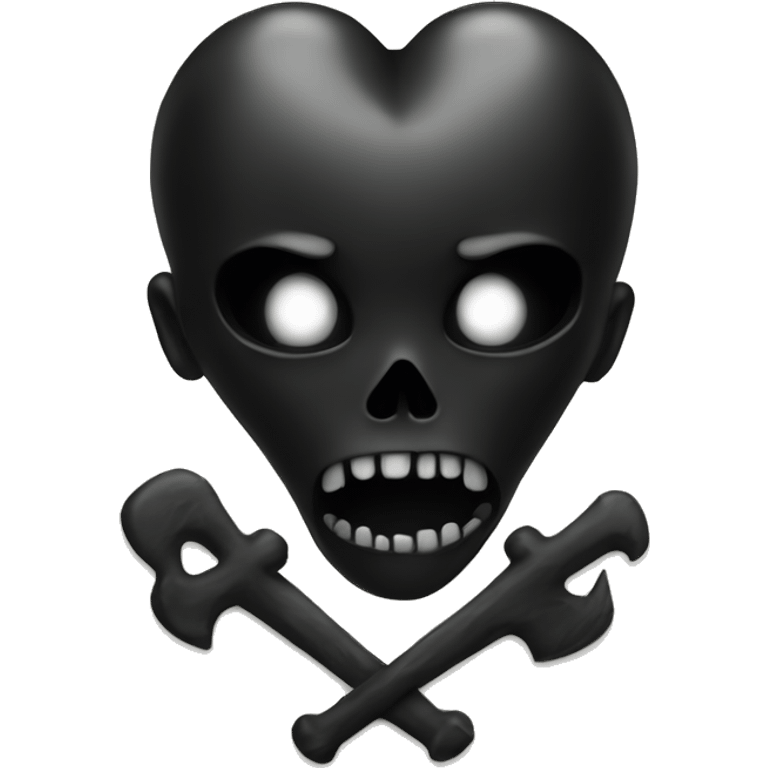 Black heart with skull emoji