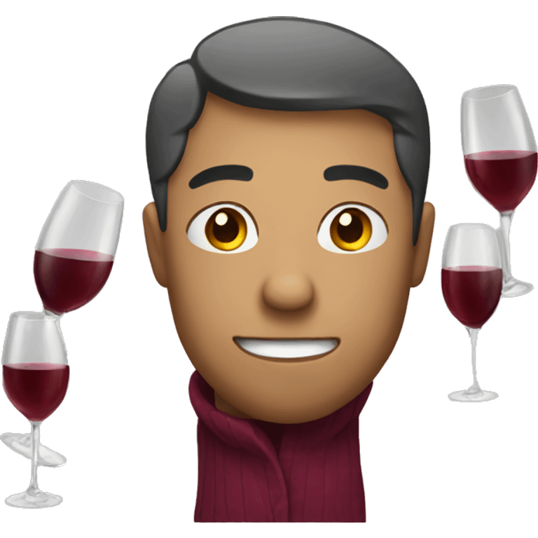 Drinking wine emoji