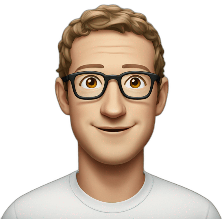 Mark Zuckerberg with spectacles emoji