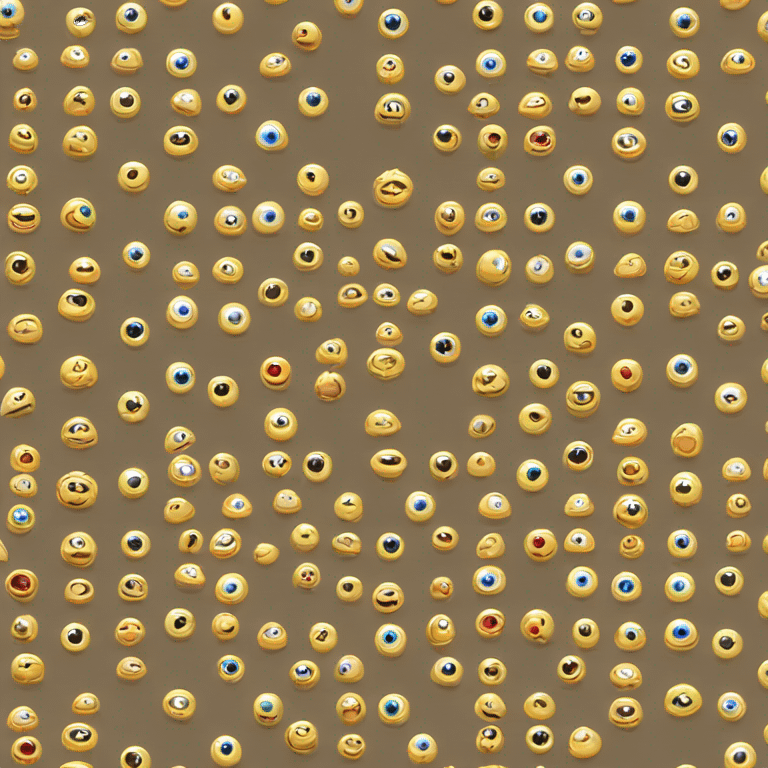 thin gold ring studded with eyeballs emoji