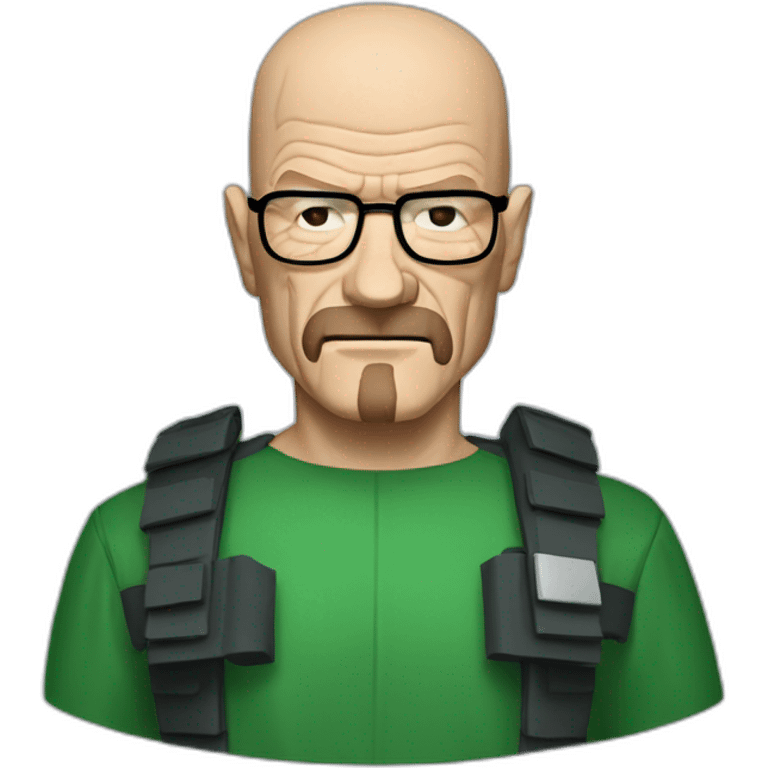 Walter White wearing a Batman suit emoji