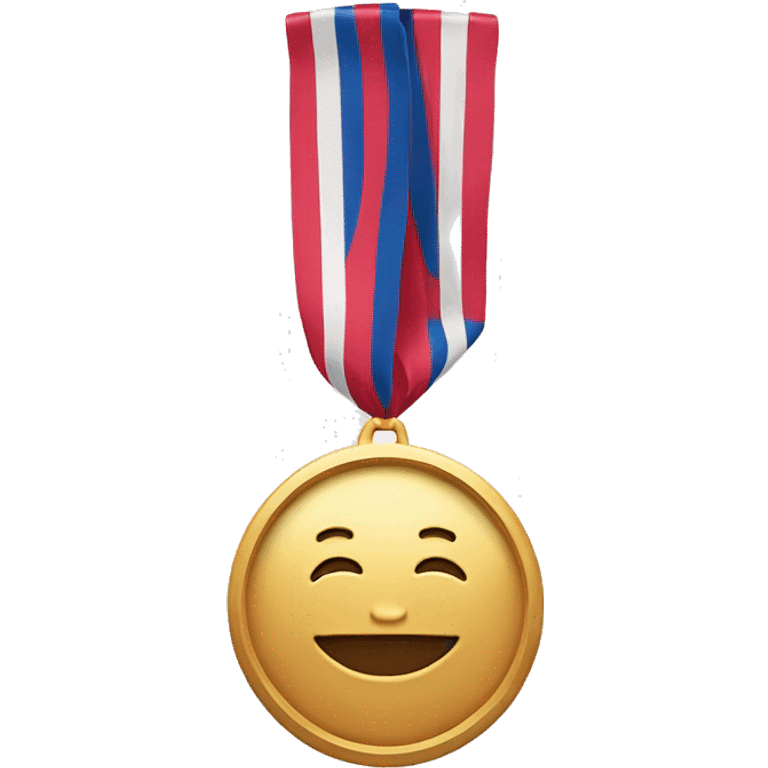 A gold medal that says “worlds okayest” emoji