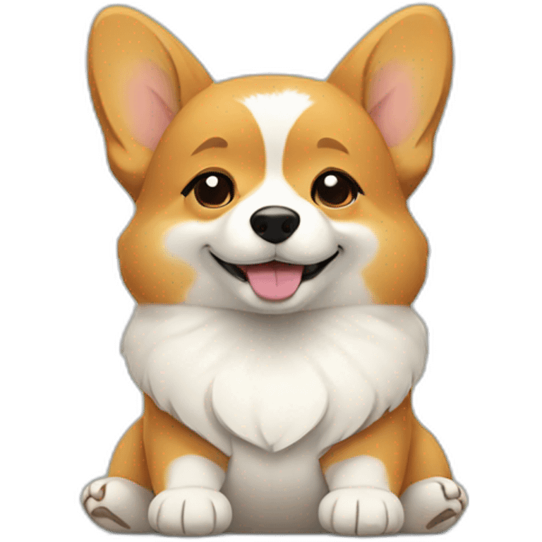 meditating corgi emoji