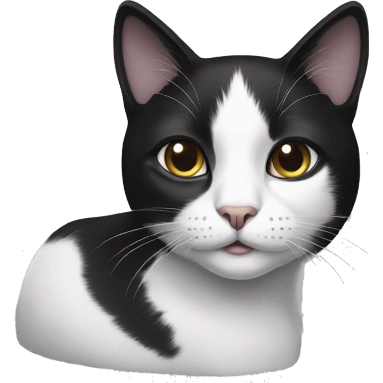 Black and white cat emoji