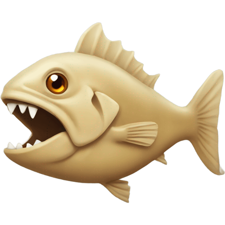 Beige piranha emoji