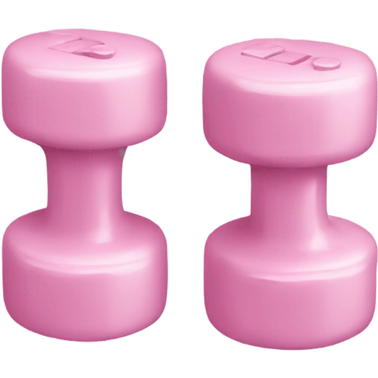 Two light pink small weights emoji