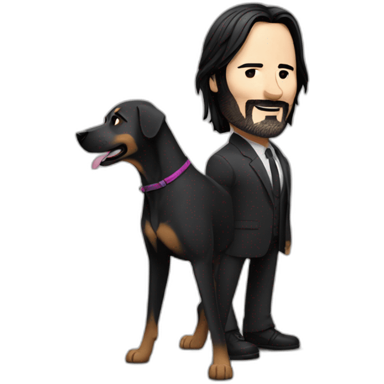 John wick is happy with dog emoji