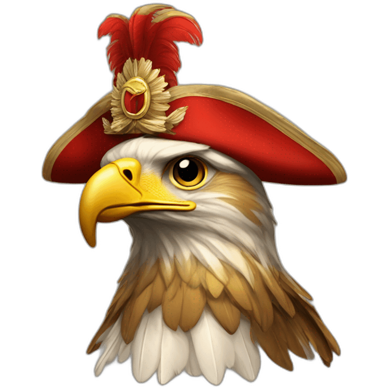 golden imperial eagle with napoleon tricorne hat emoji