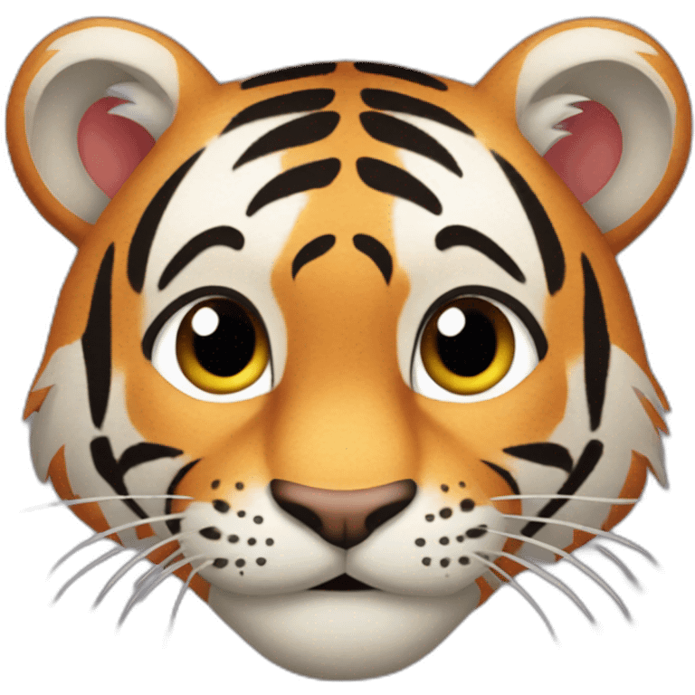 A cute tiger saying “got it!” emoji