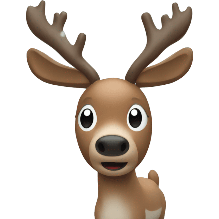 Reindeer in forest emoji