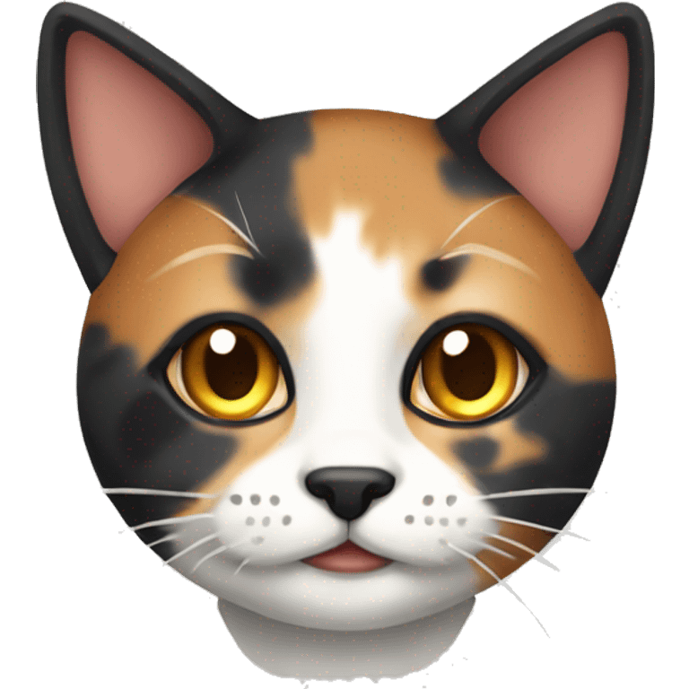 Pixel calico cat emoji