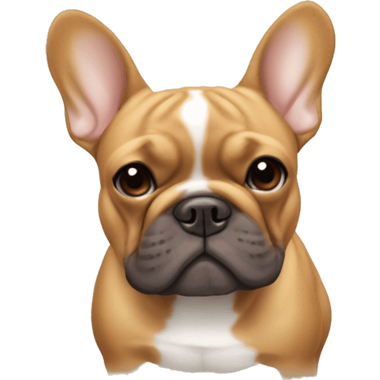 a caramel-colored french bulldog but with less wrinkles and bigger ears emoji