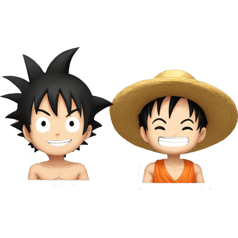 Luffy y goku emoji