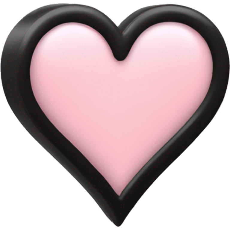 light pink heart outlined in black emoji