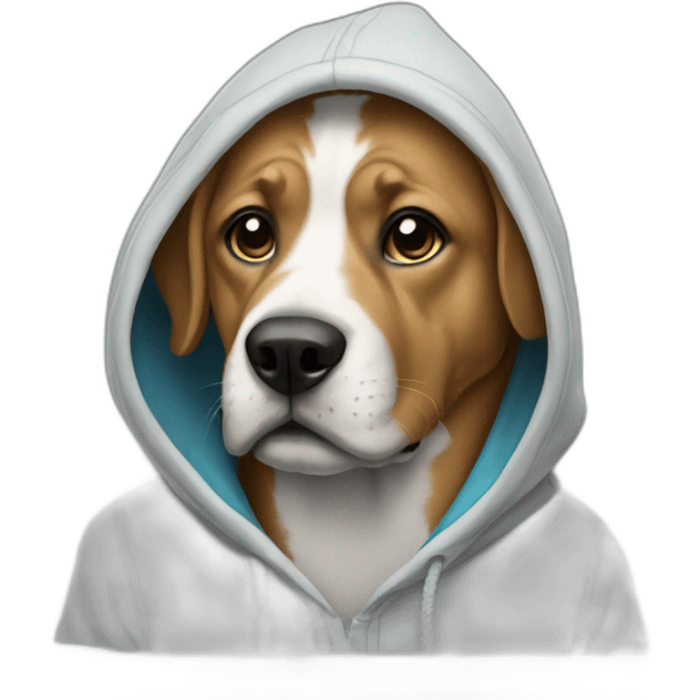 Dog with hoodies emoji