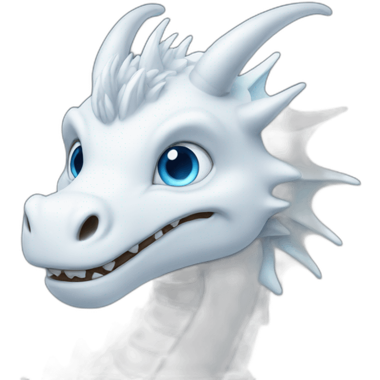 White Dragon with a Blue eyes emoji