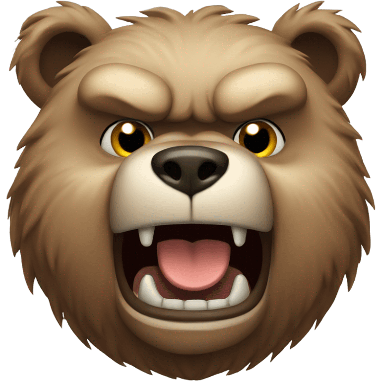 Angry hungry bear emoji