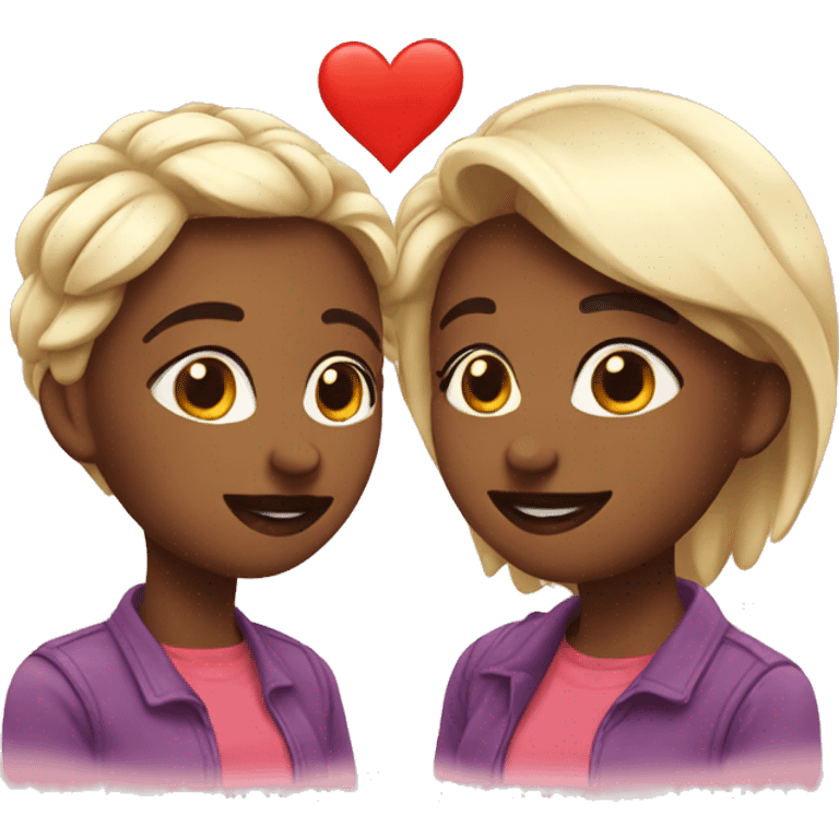 Lesbians in love emoji