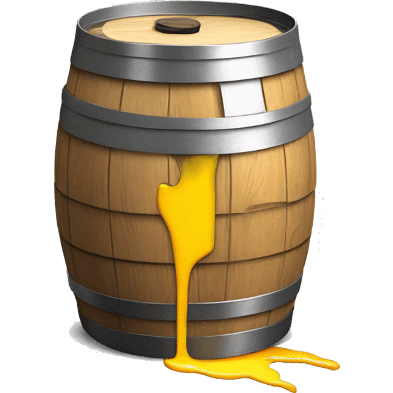 beer keg stabbed by knife beer leaking out emoji