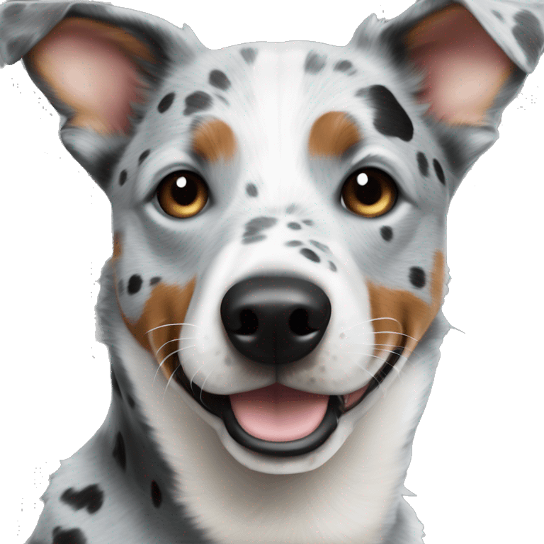 Australian cattle dog grey and white spotted with blue eyes no brown  emoji