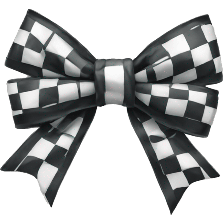 checkered bow emoji