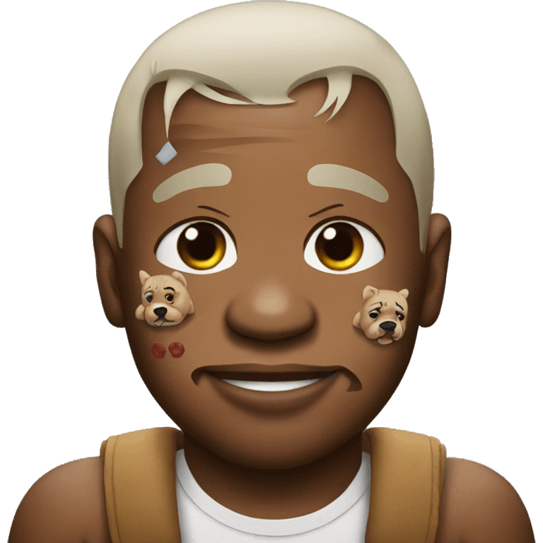 mike tyson with his face tattoos crying holding a teddy bear  emoji