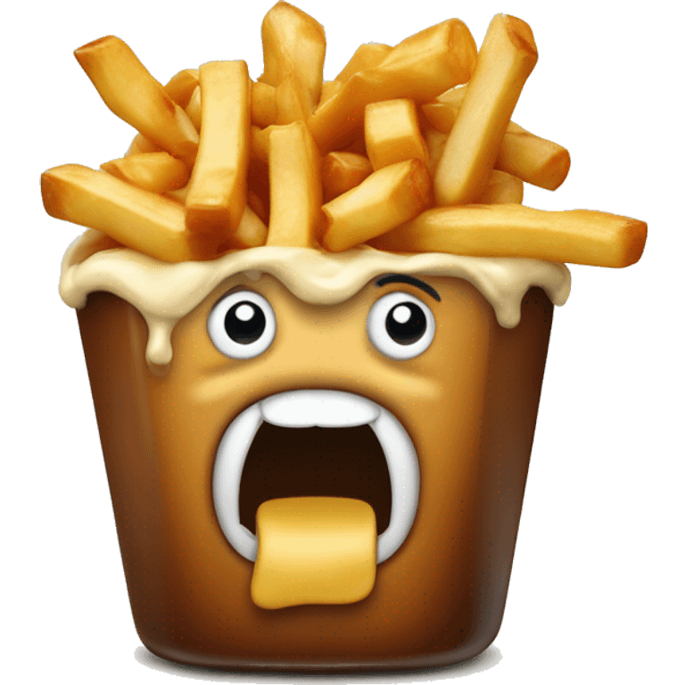 Poutine qui mange de la poutine emoji