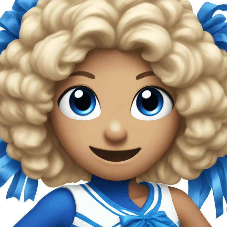 blue cheerleading pom emoji