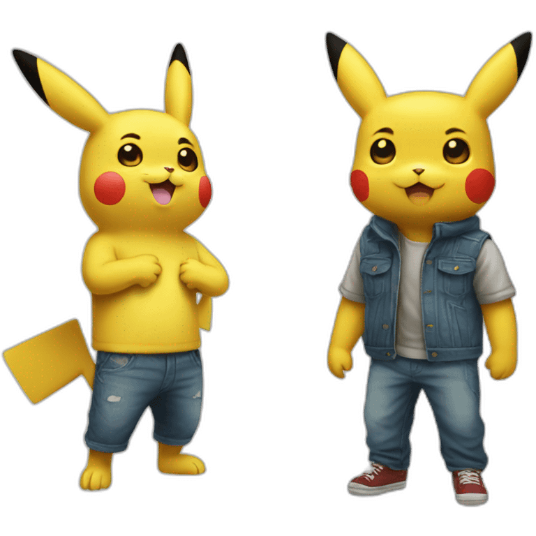 Pikachu + mewtow emoji