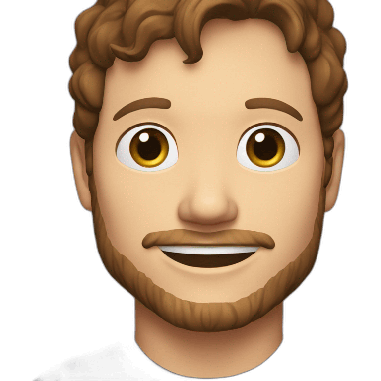 Chris Pratt brunette t-shirt emoji