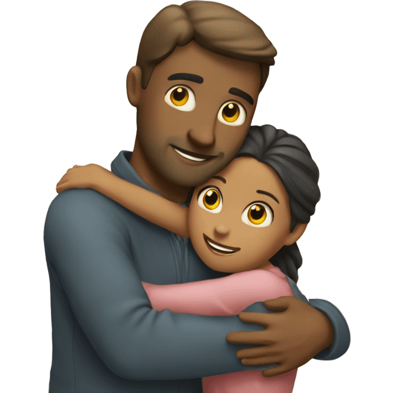 hug of man and girl emoji