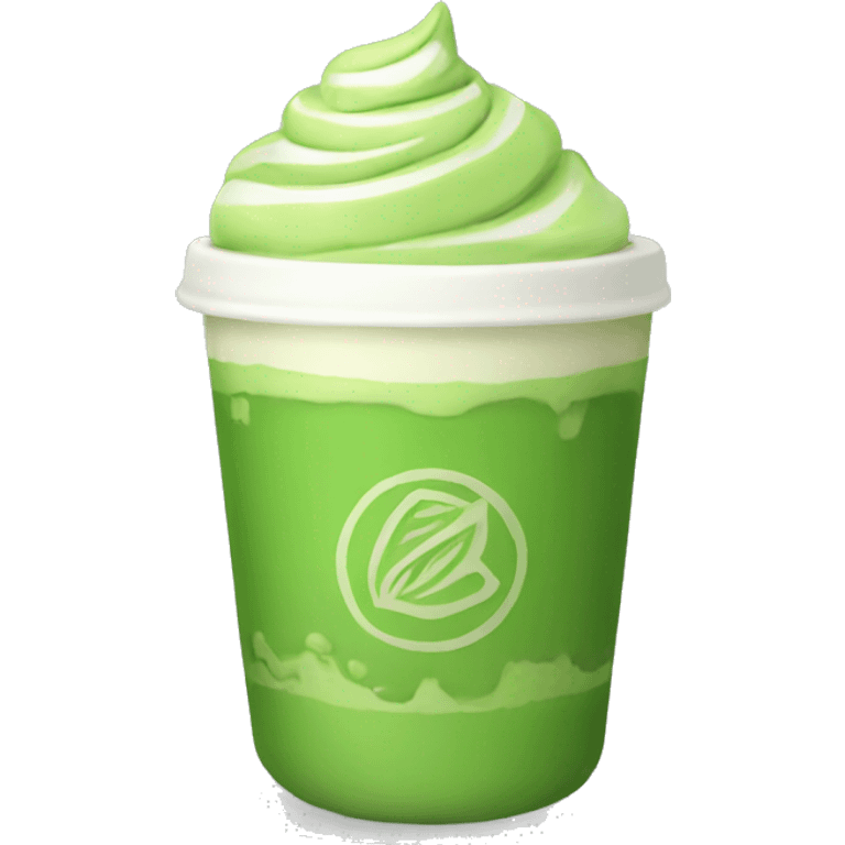 Green matcha latte emoji