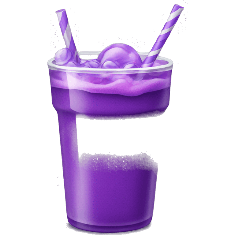 Purple drink with candy emoji