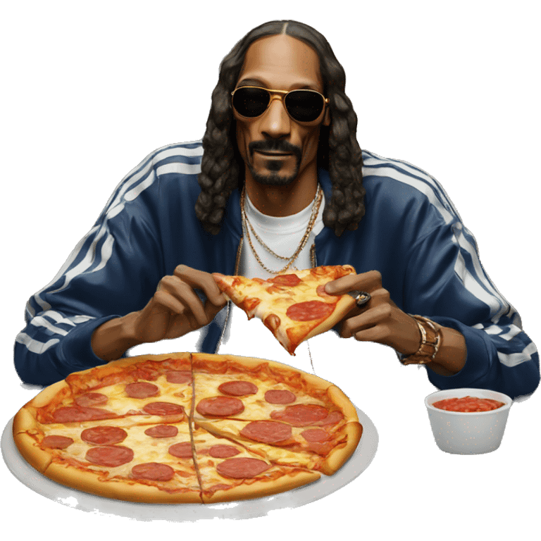 Snoop dogg eating pizza emoji