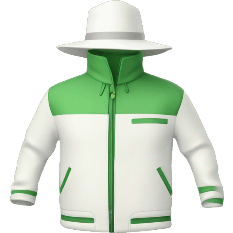 gardener pith helmet jacket white green trees  emoji