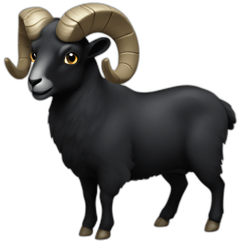 Black ram emoji