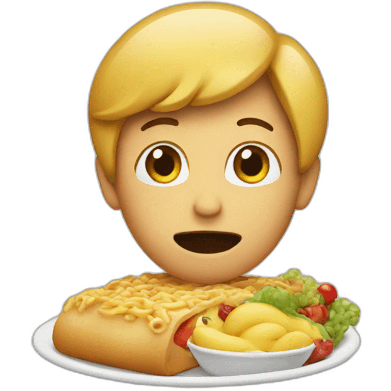 person thinks of food emoji