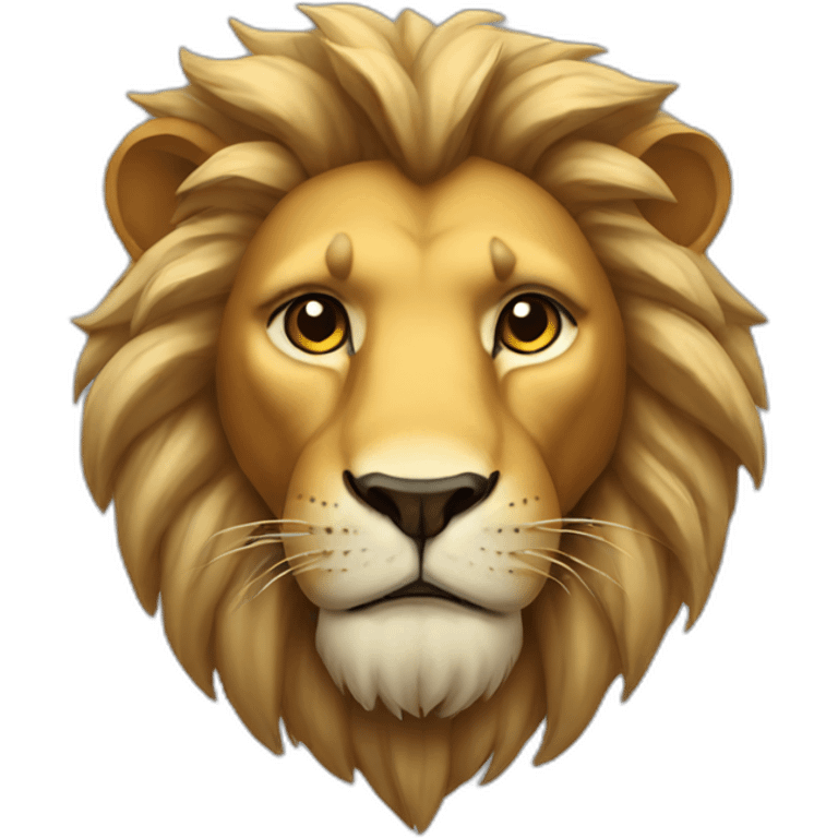 Confident lion head emoji