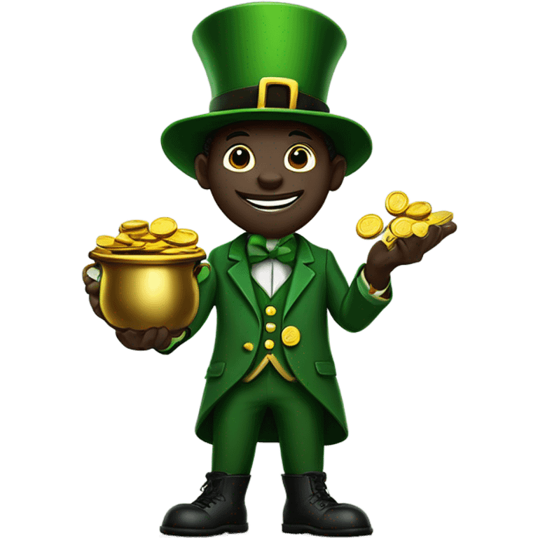 Make a black leprechaun  emoji