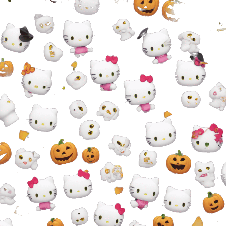 halloween hello kitty emoji