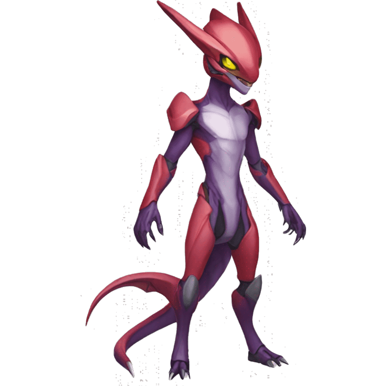 genji-genesect-raptor-dragonkin-scalie-sona-Fakémon-hybrid full body emoji