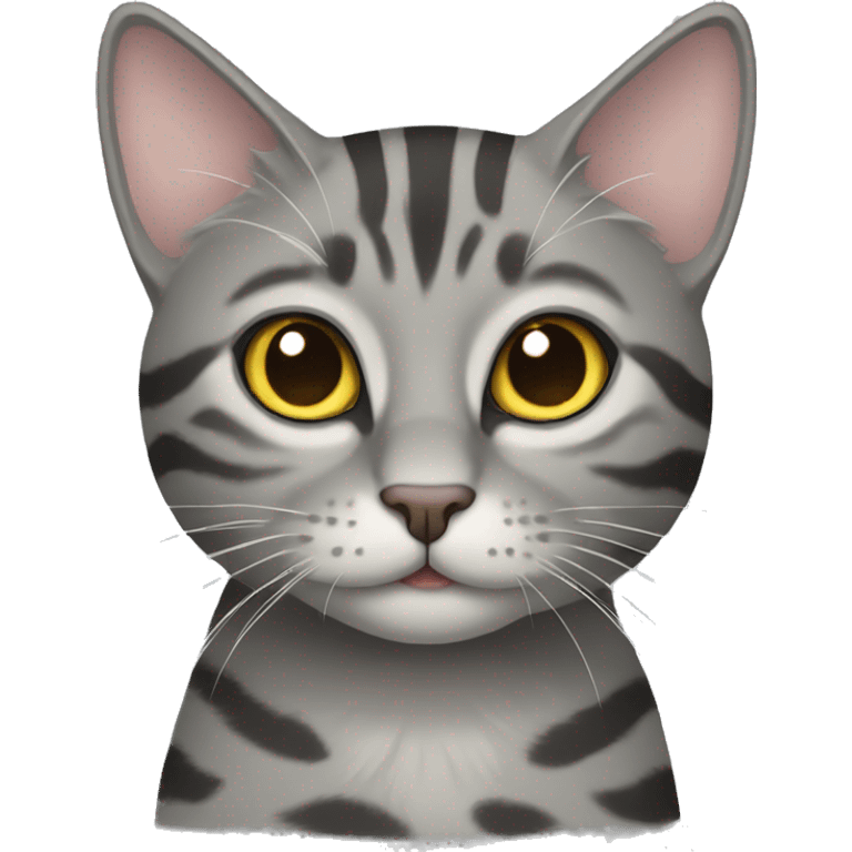 gray tabby cat emoji